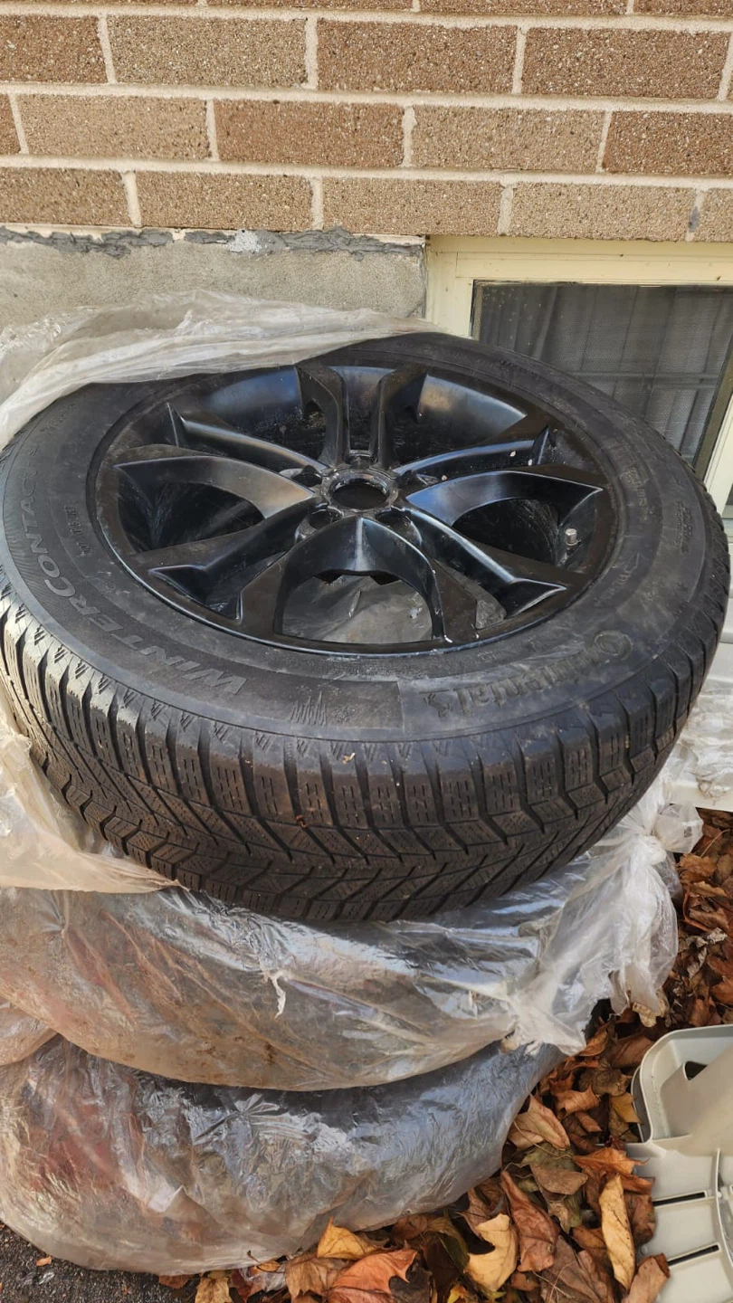 🚗 Continental Winter Tires + 18” Black Rims - Set of 4