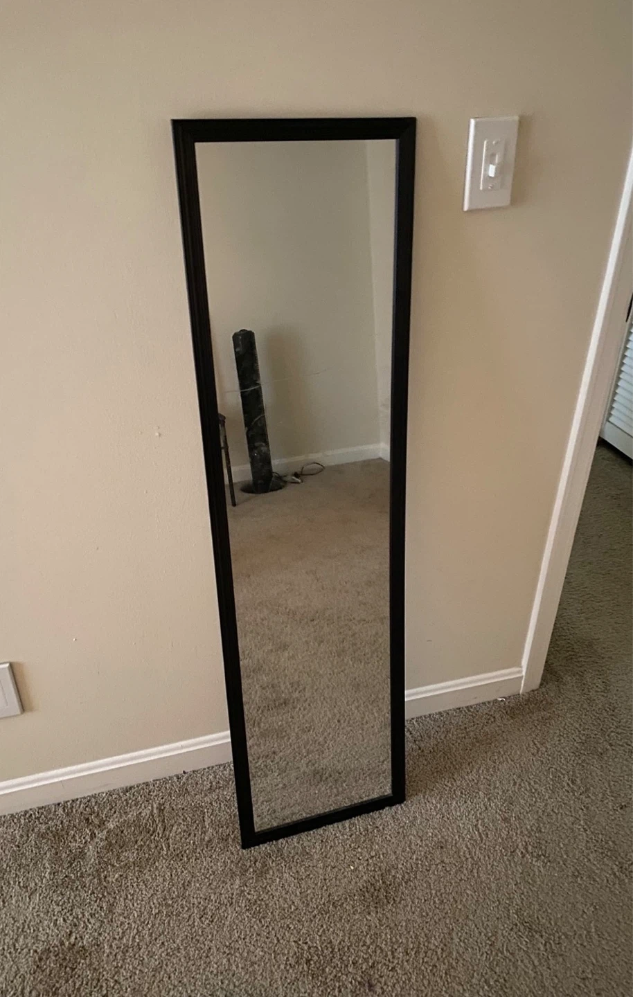mirror with black frame