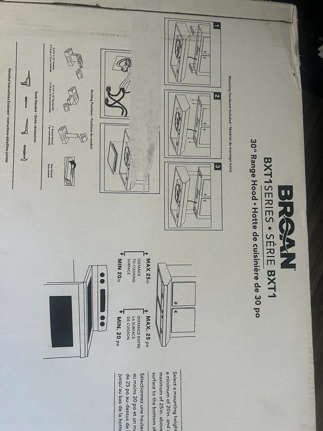 Broan BXT1 Series 30" Stainless Steel Range Hood