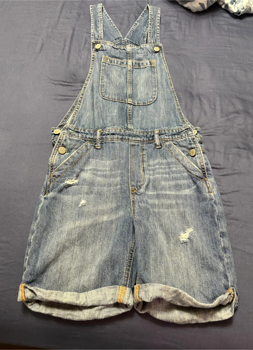 Denim Short Overalls