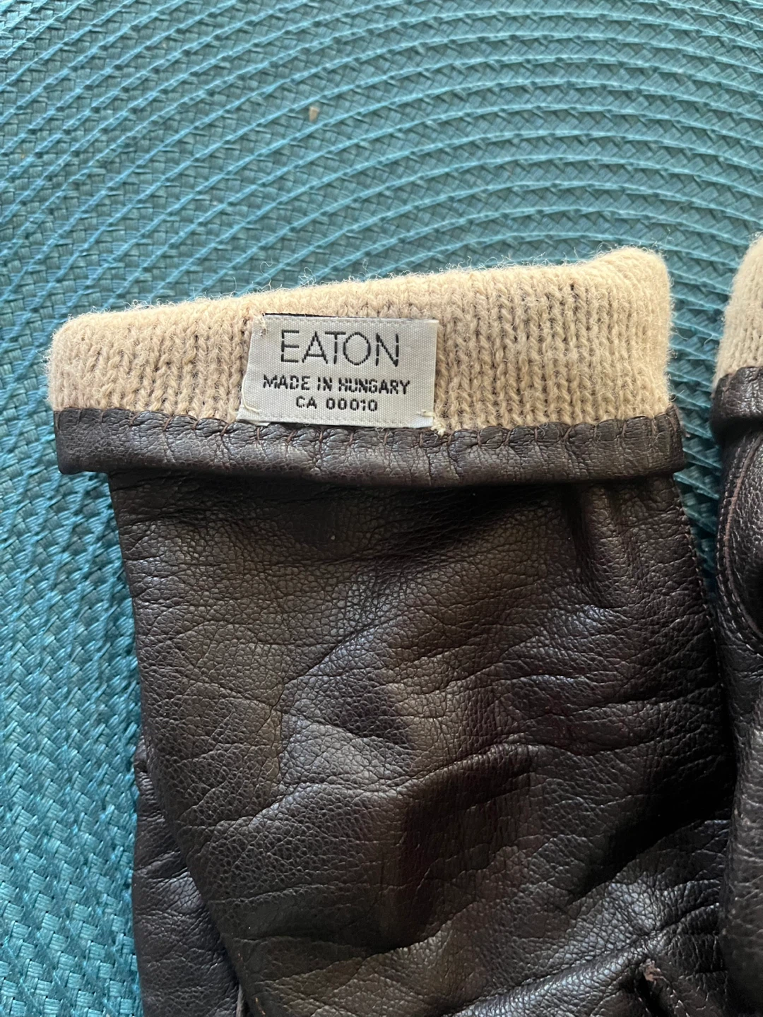 Eaton Leather Gloves, vintage, chocolate brown - photo 4