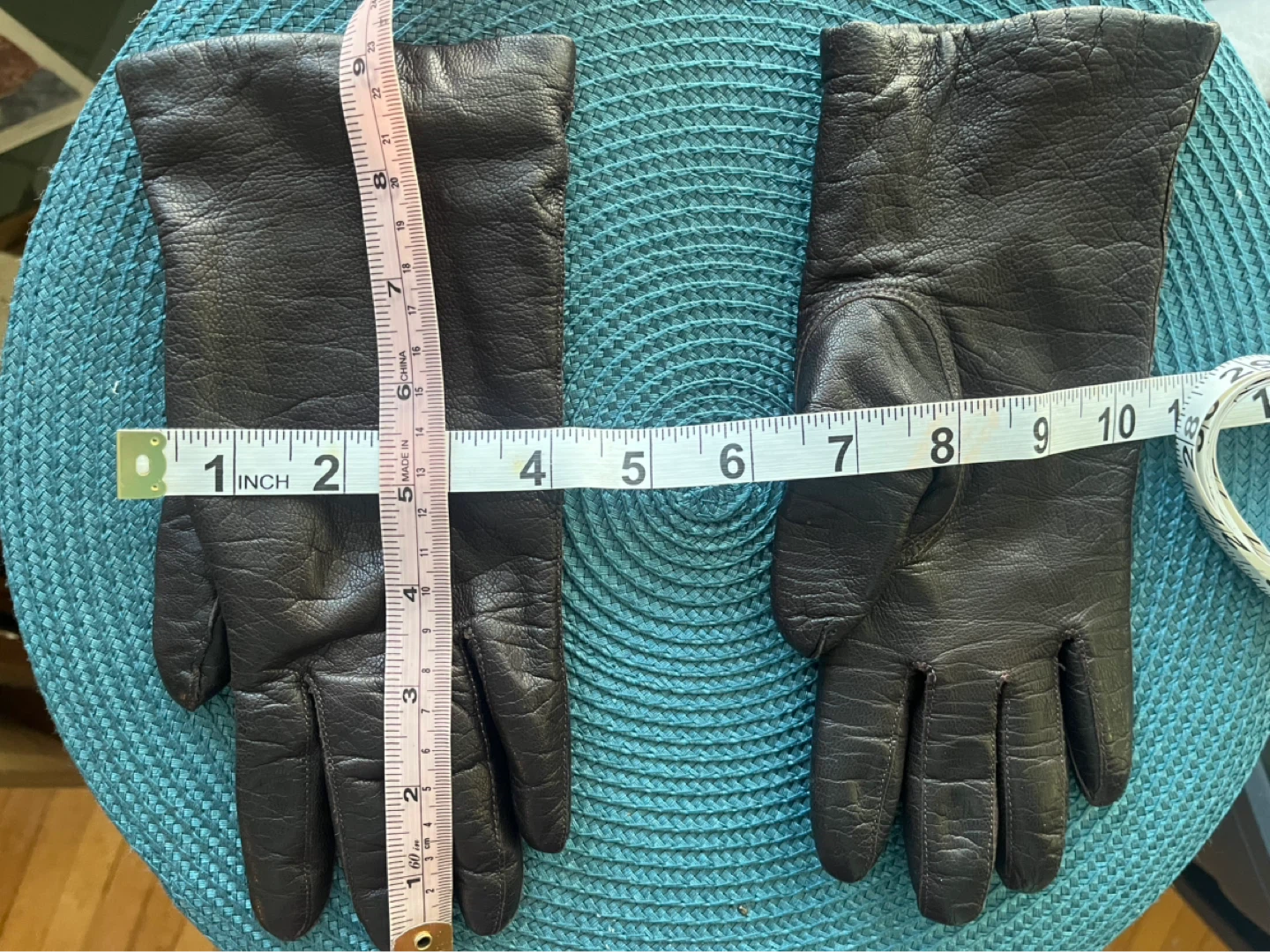 Eaton Leather Gloves, vintage, chocolate brown - photo 5