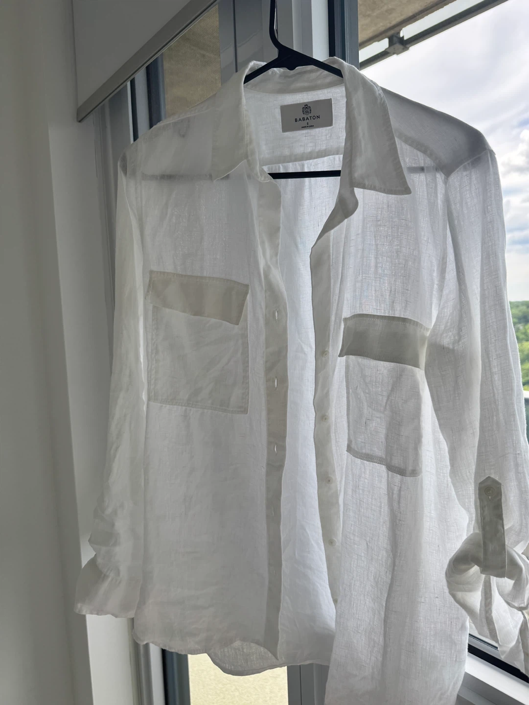 Babaton White Linen Shirt - photo 2