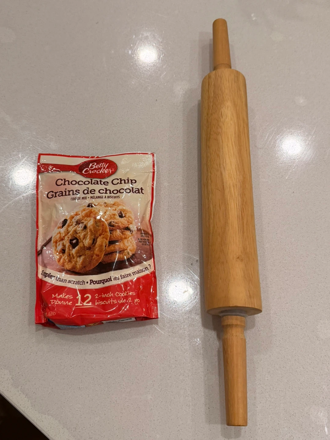 Betty Crocker Chocolate Chip Cookie Mix & Wooden Rolling Pin