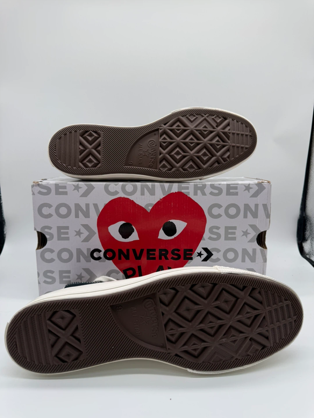 Converse x CDG PLAY Chuck 70 High Black Men’s Sz 9/Women’s 11 - photo 3