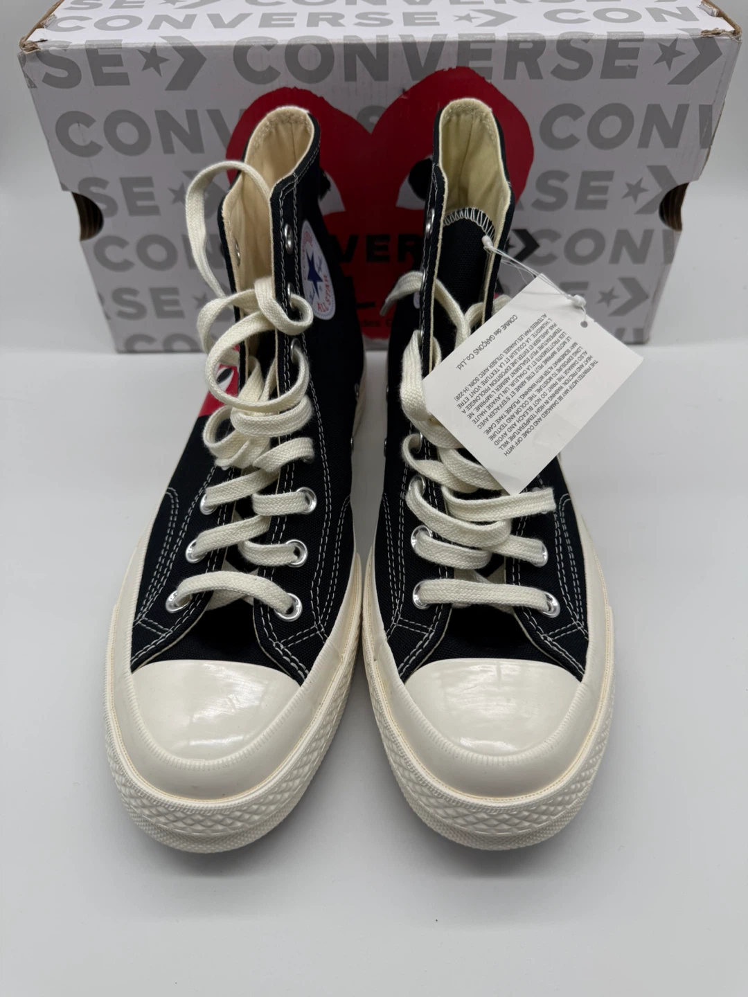 Converse x CDG PLAY Chuck 70 High Black Men’s Sz 9/Women’s 11 - photo 5