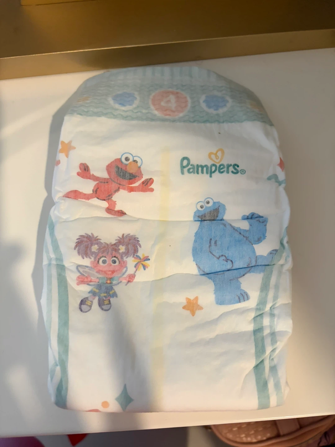 Pampers Size 4 Diapers with Sesame Street Characters