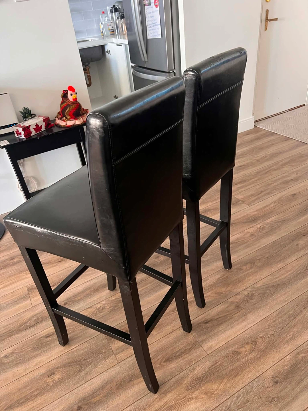2 Black Bar Stools - photo 2