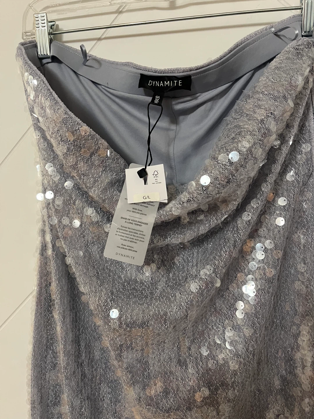 New DYNAMITE Silver Sequin Maxi Dress/ Gown - photo 3