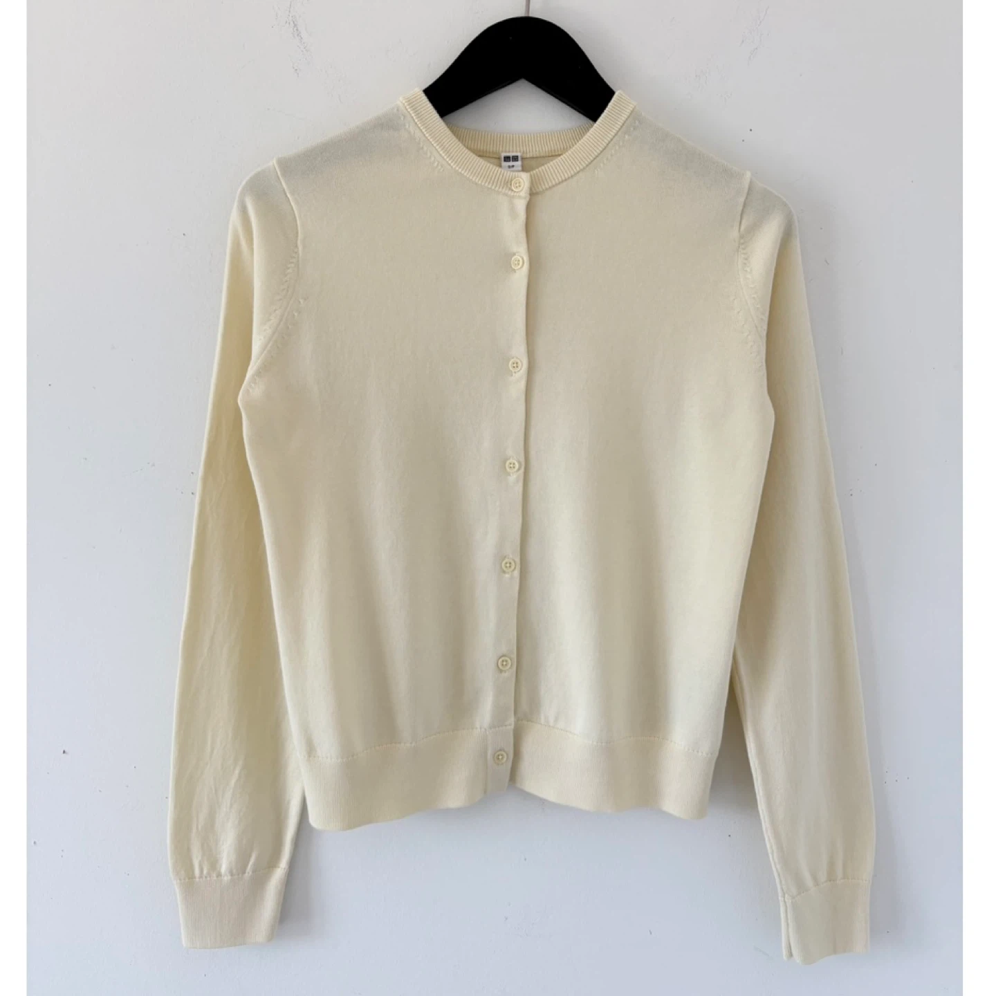 Uniqlo Cotton Blend Classic Crewneck Cardigan