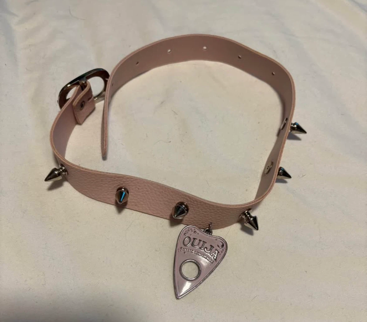 Pastel Goth Leather Ouija Choker