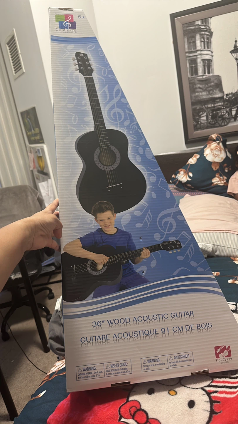 Concert Strings 36" Acoustic Guitar - Black - photo 2