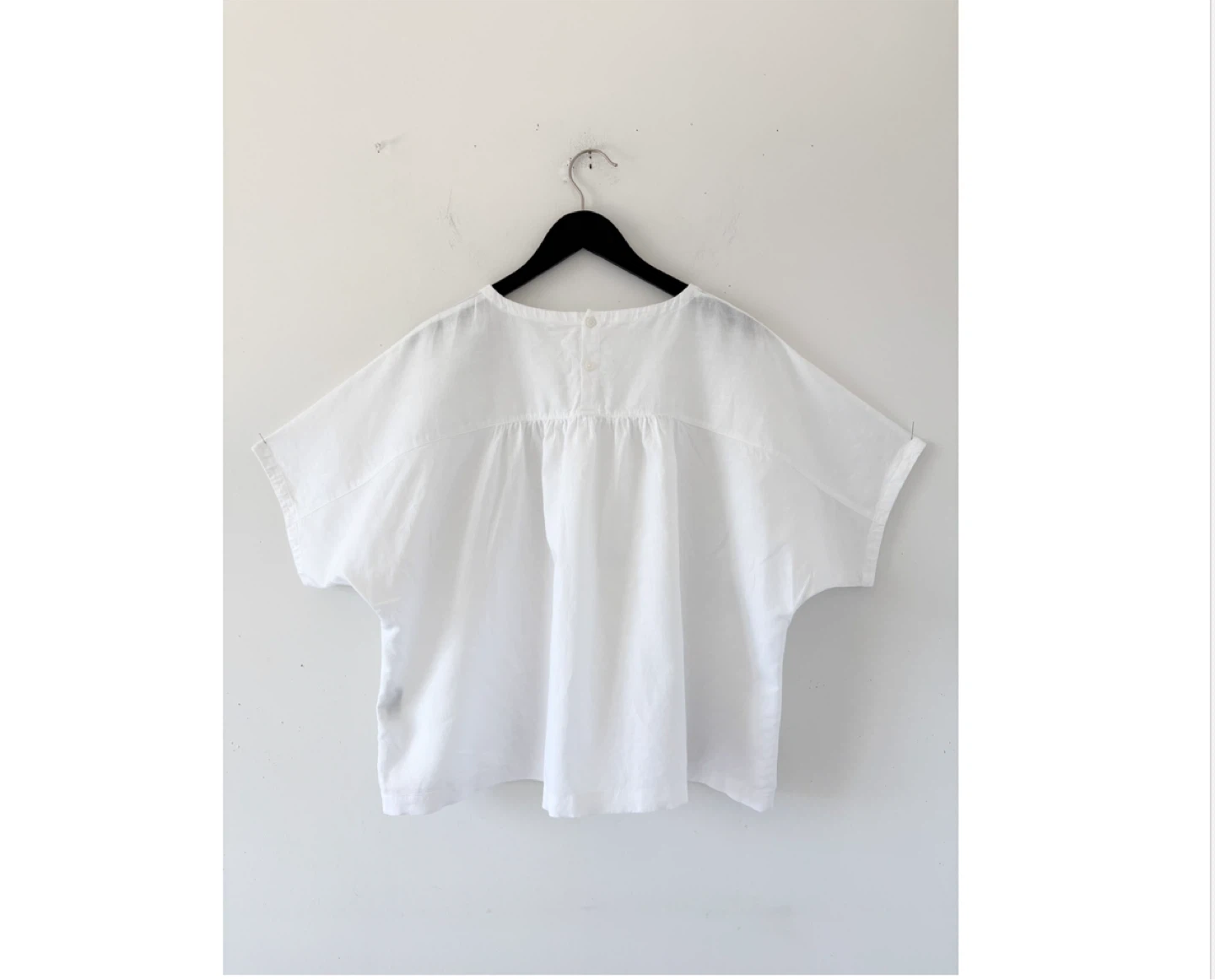 Muji 100% Linen Short Sleeve Blouse - photo 2