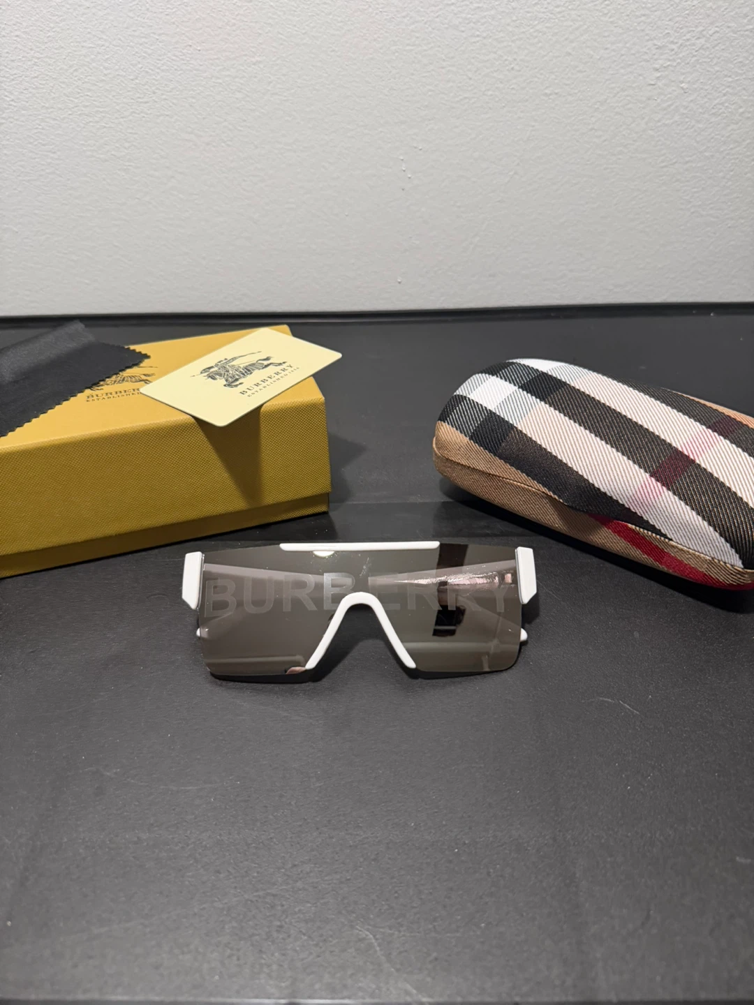 Burberry Shield Sunglasses – White & Black