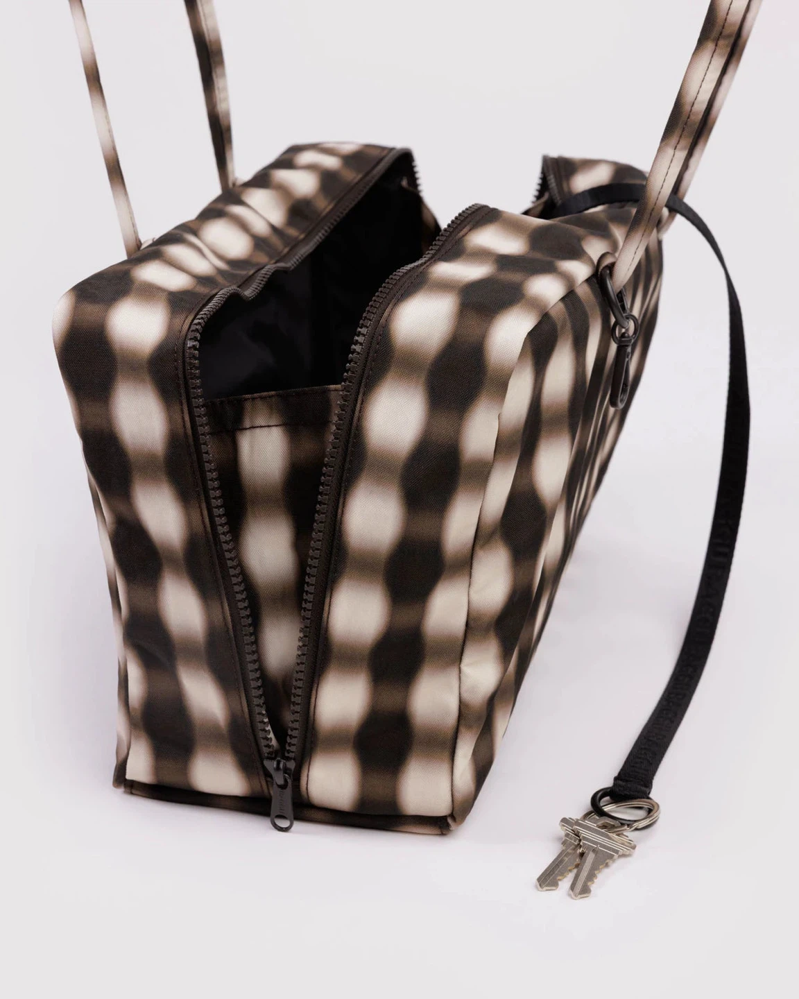 BAGGU Bowler Bag Medium - Blurred Gingham NEW - photo 3