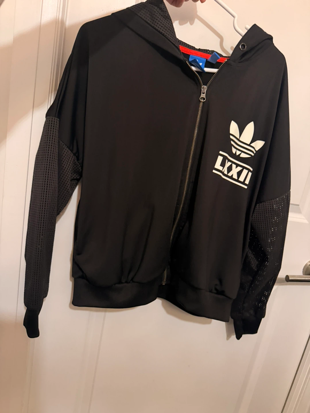Adidas Black Track Jacket with Trefoil Logo