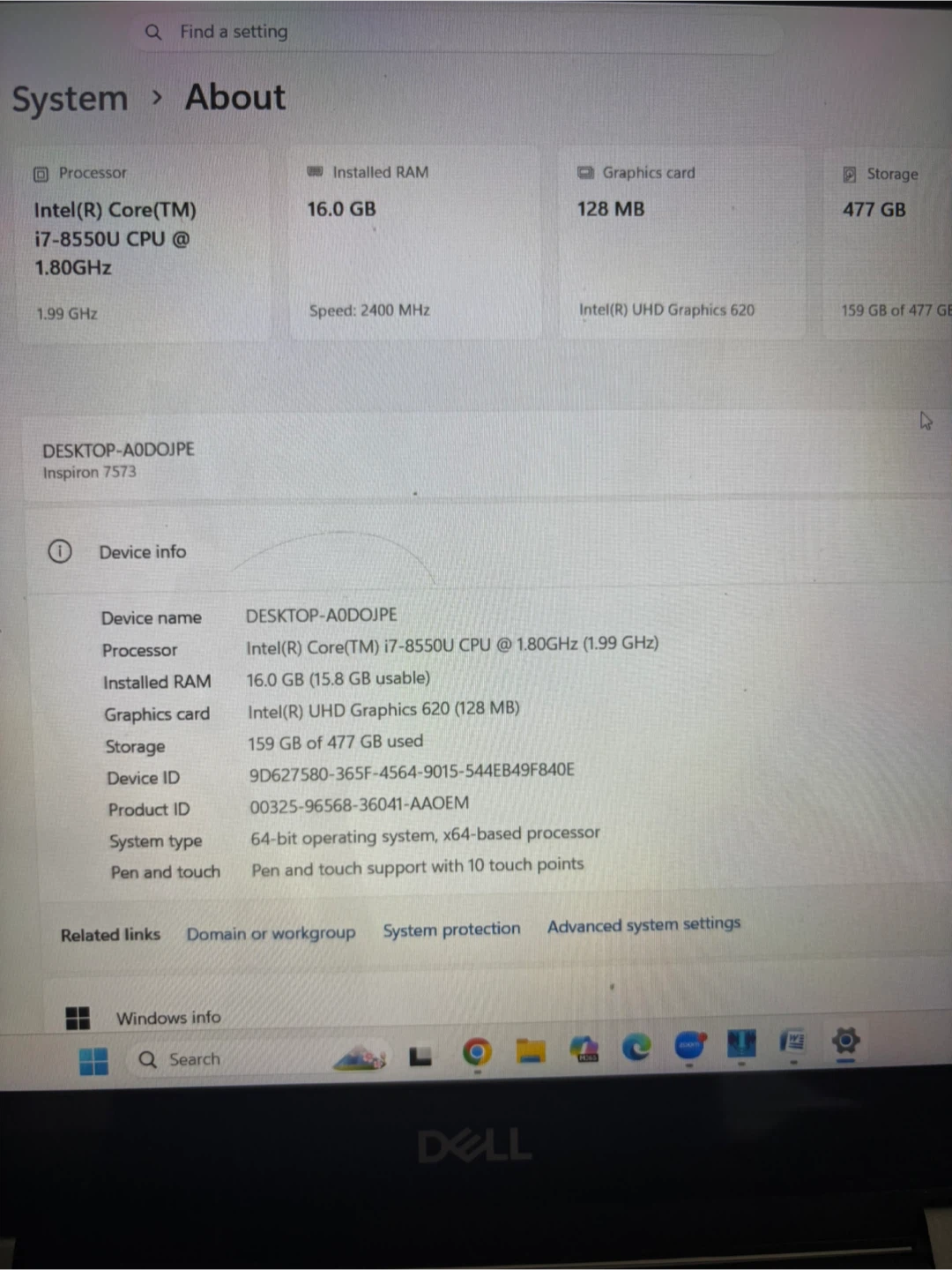 DELL Inspiron Laptop - Intel i7, 16GB RAM, 477GB Storage - photo 4