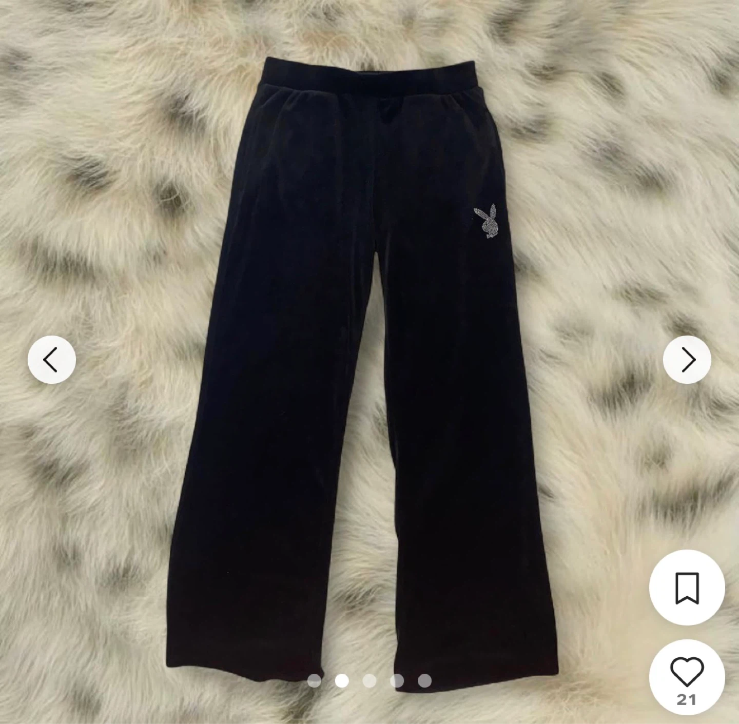 Vintage Playboy Velour Tracksuit Set - Black - photo 2