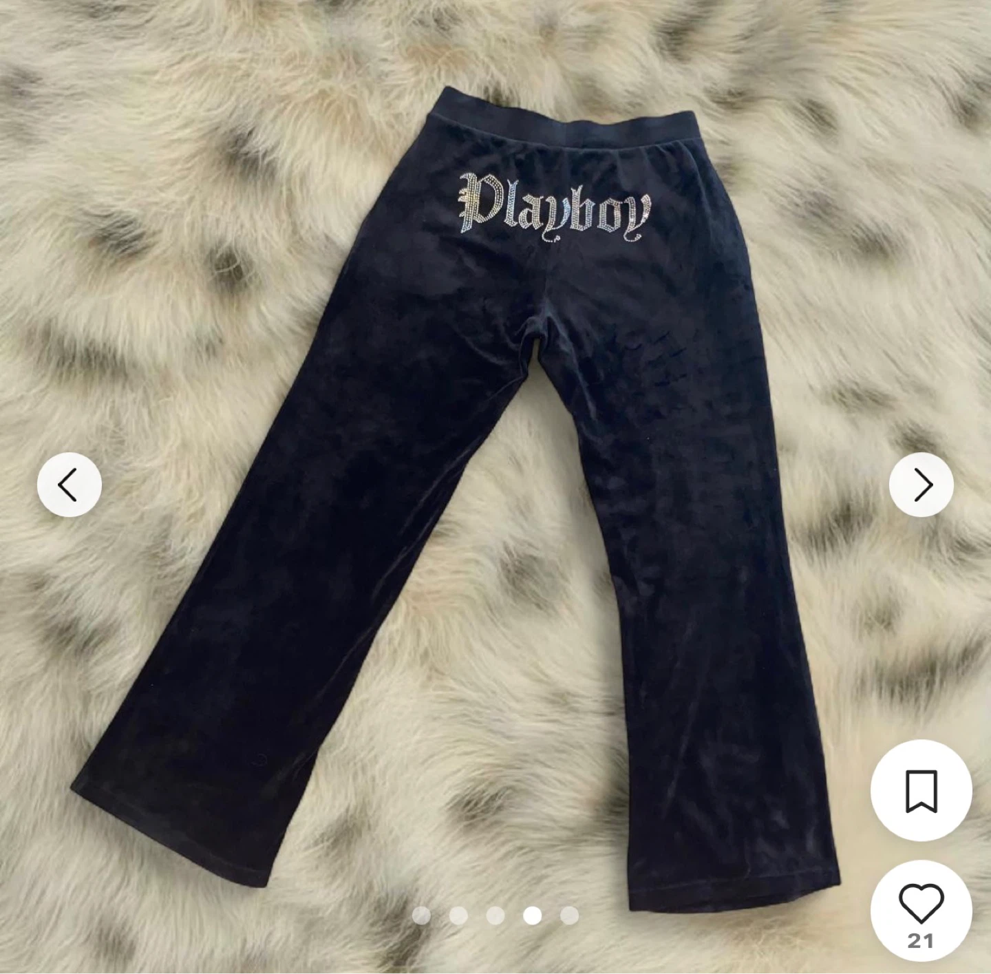 Vintage Playboy Velour Tracksuit Set - Black - photo 4