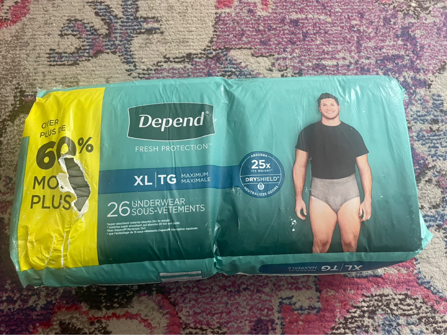 Depend Fresh Protection Underwear XL/TG - 26 count