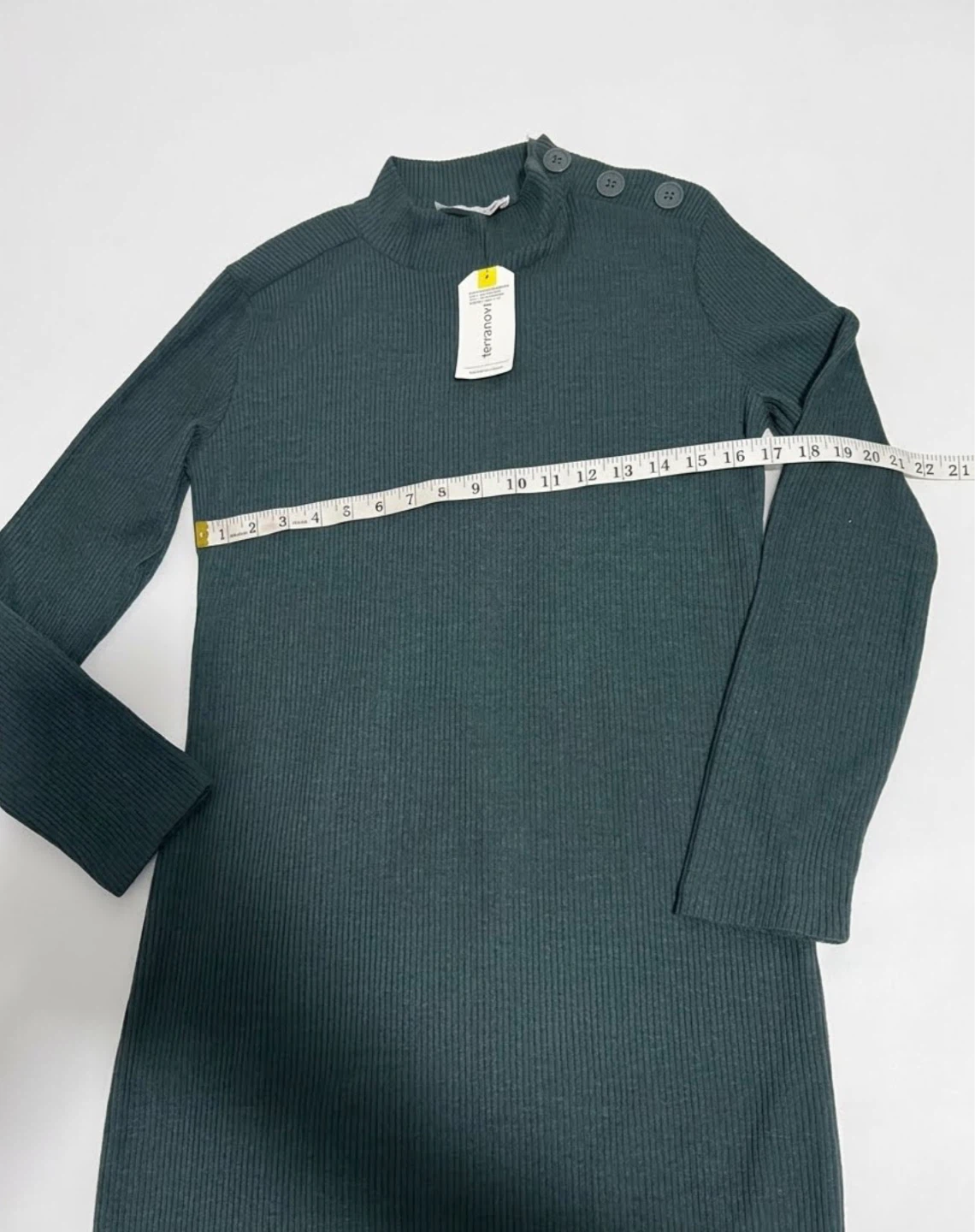 Terranova Ribbed Mock Neck Long Sleeve Dress - Size M - photo 2