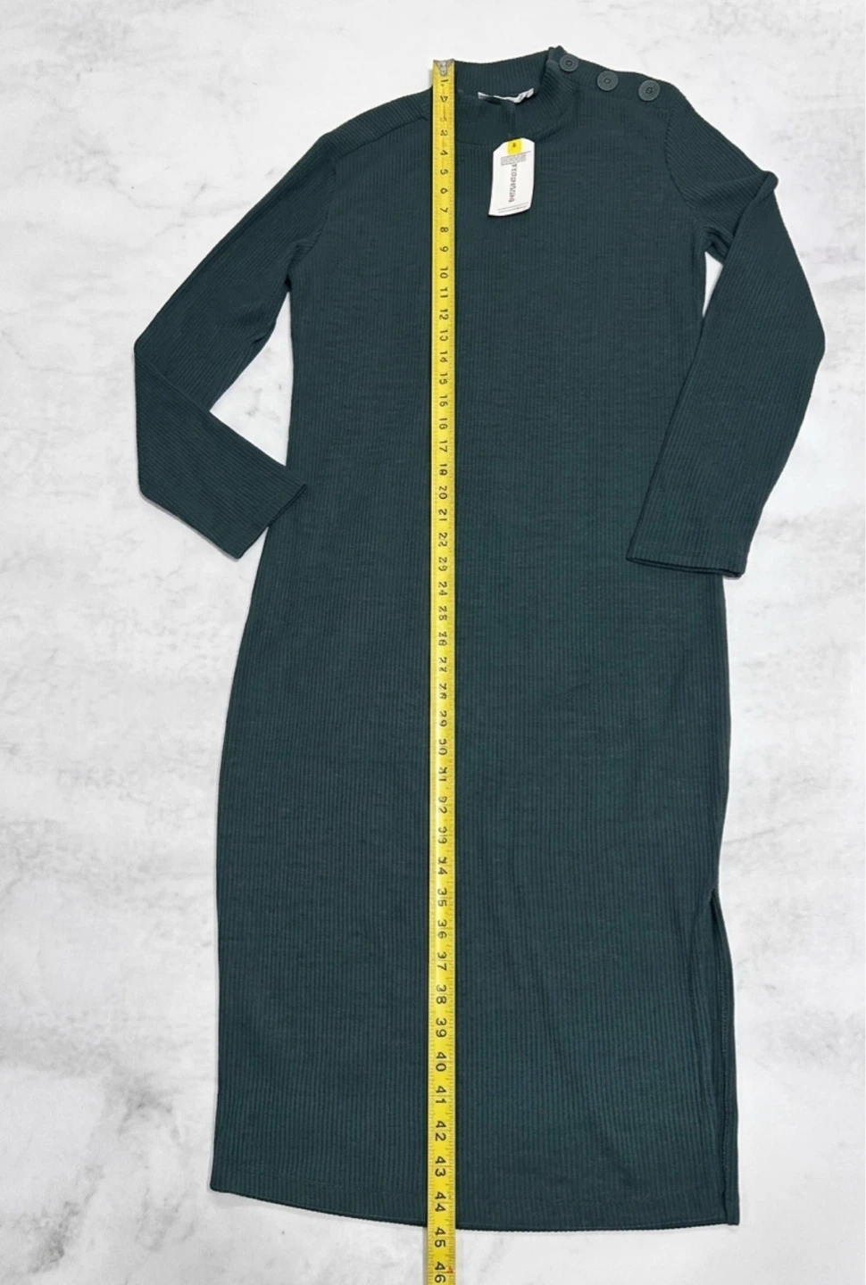 Terranova Ribbed Mock Neck Long Sleeve Dress - Size M - photo 3
