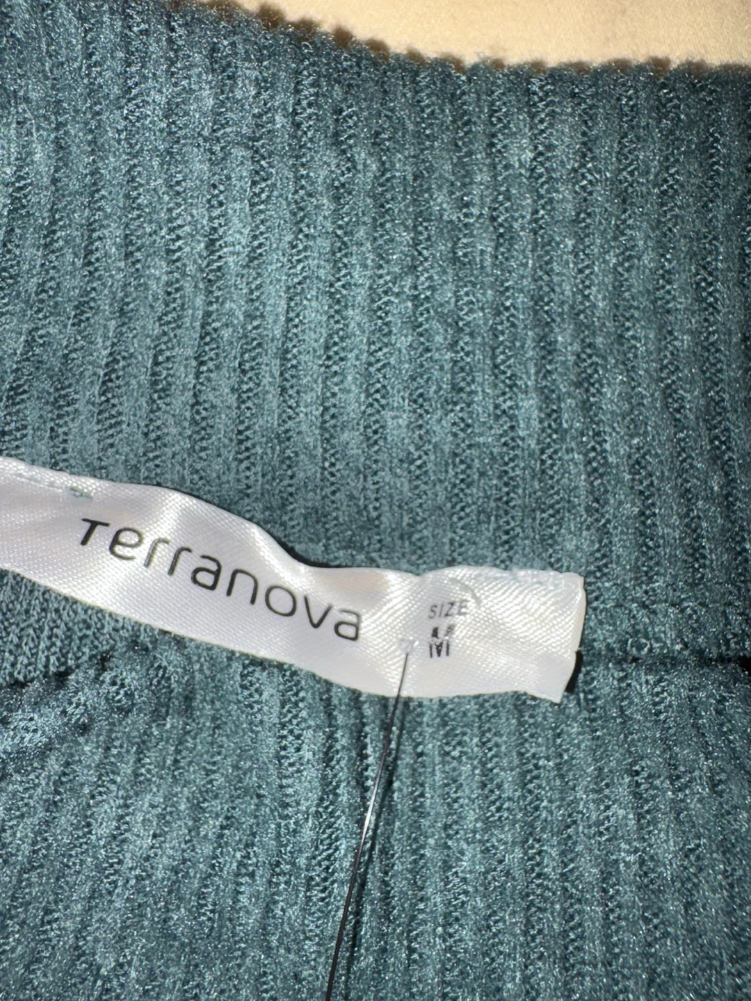 Terranova Ribbed Mock Neck Long Sleeve Dress - Size M - photo 5