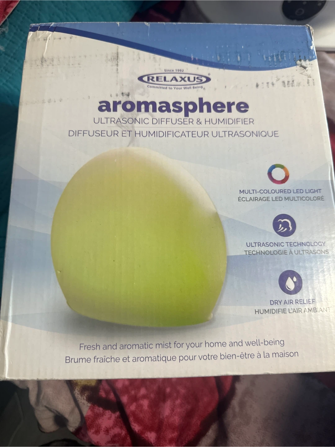 Relaxus Aromasphere Ultrasonic Diffuser & Humidifier