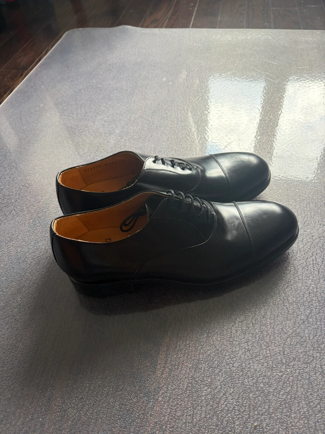 Herring Shoes Black Cap Toe Oxford Dress Shoes - photo 2