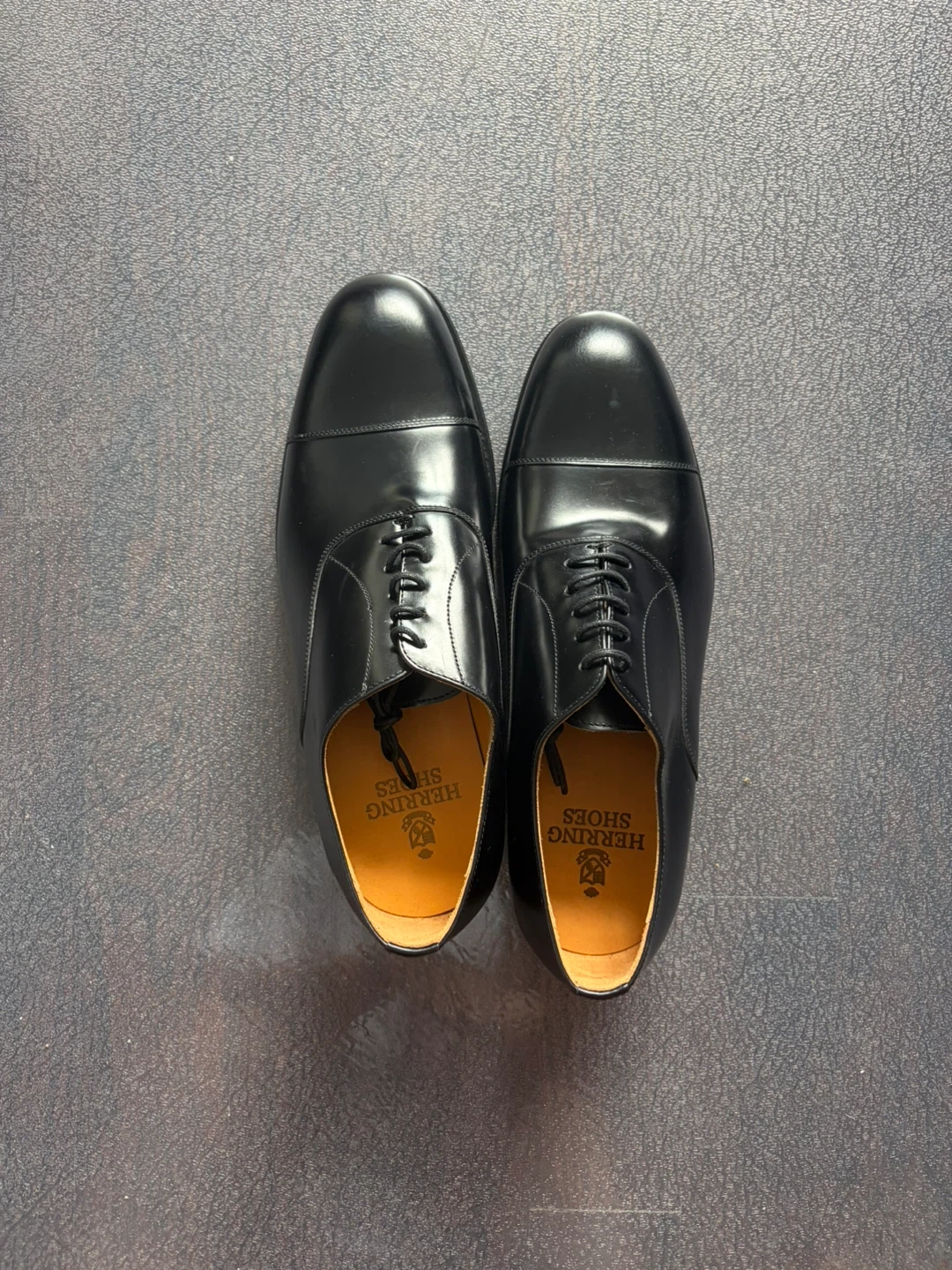 Herring Shoes Black Cap Toe Oxford Dress Shoes - photo 3