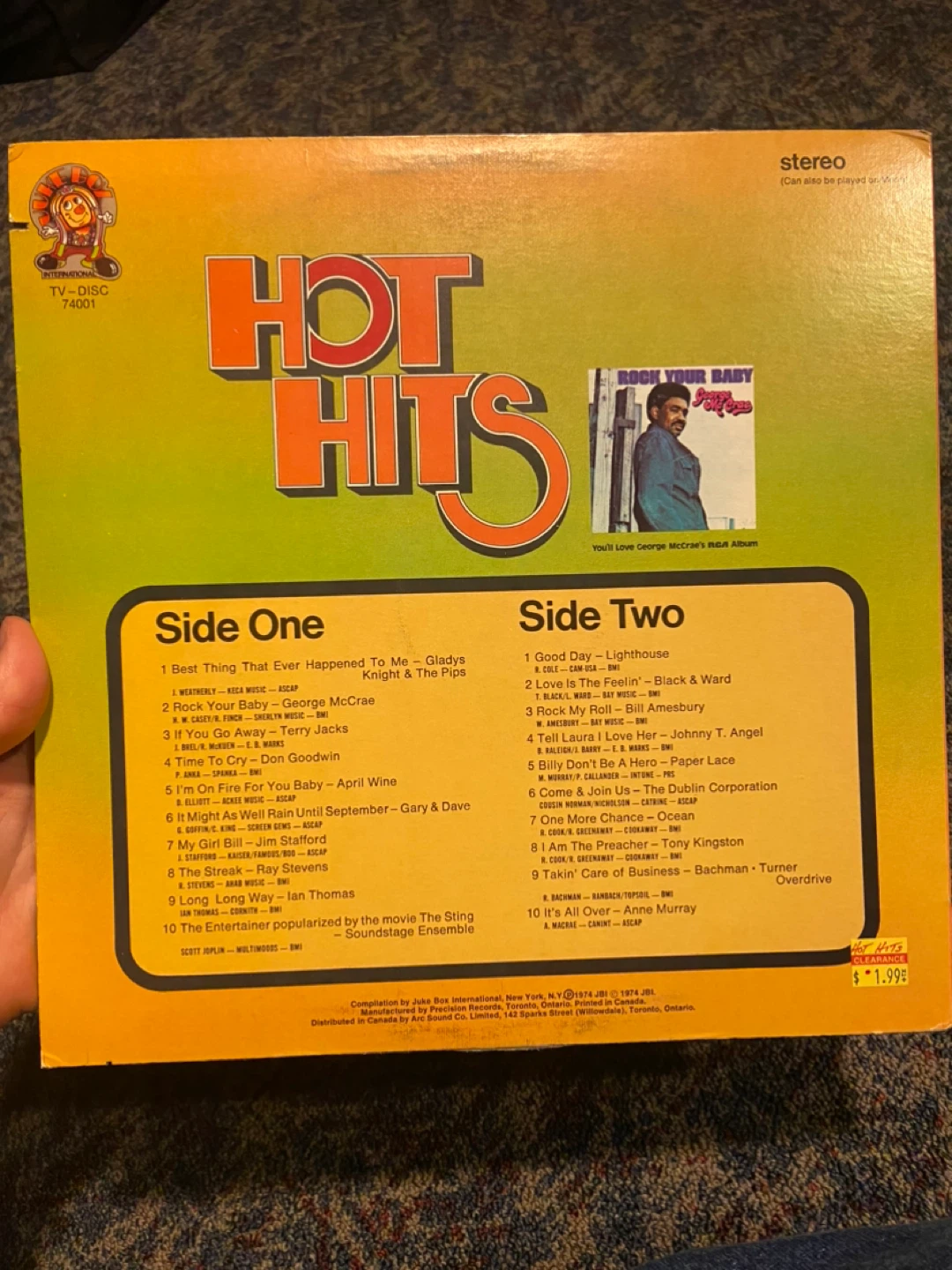 Hot Hits TV-DISC 74001 Vinyl Record - photo 2