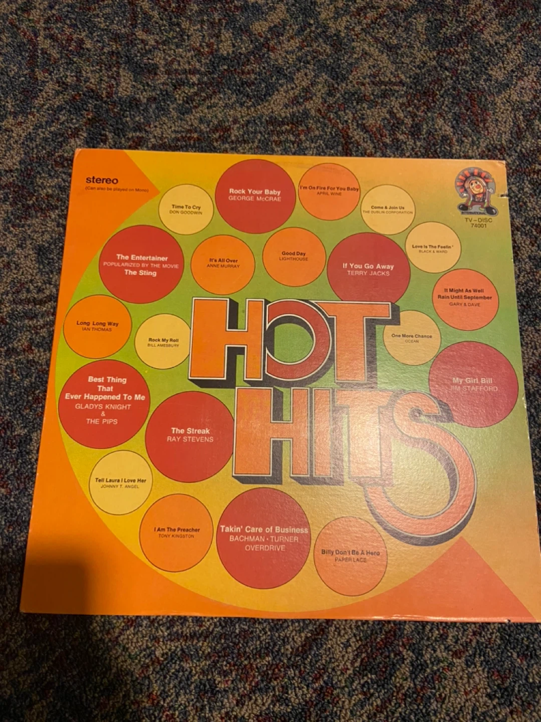 Hot Hits TV-DISC 74001 Vinyl Record