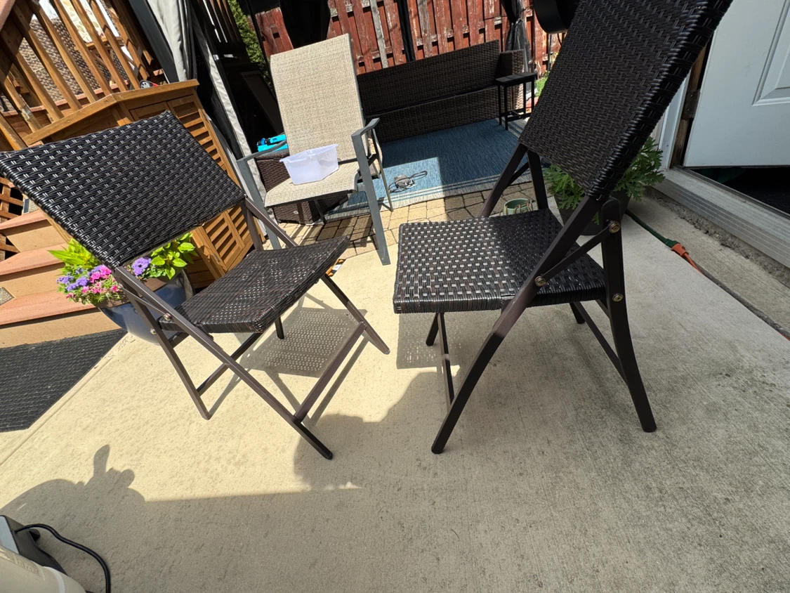Wicker Outdoor Dining Set with 2 Chairs - photo 3