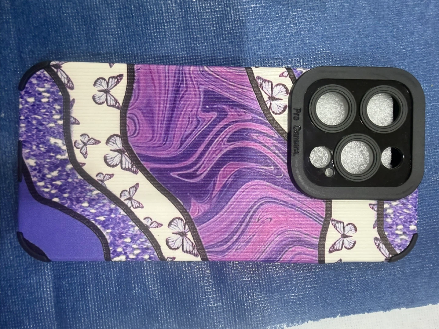 Purple Butterfly Pattern Phone Case