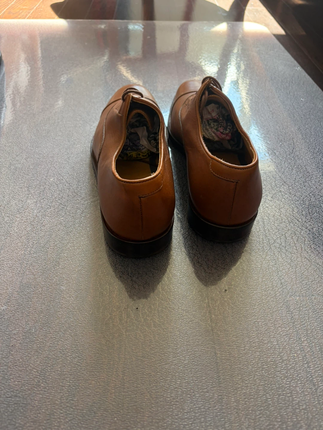 Vince Camuto Men's Tan Leather Cap-Toe Oxfords - photo 4