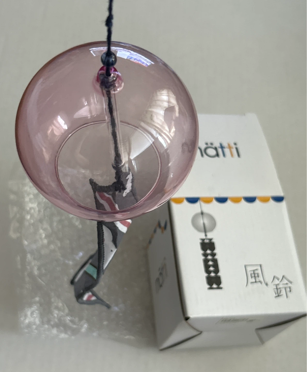 Nätti  Pink Glass Wind Chime