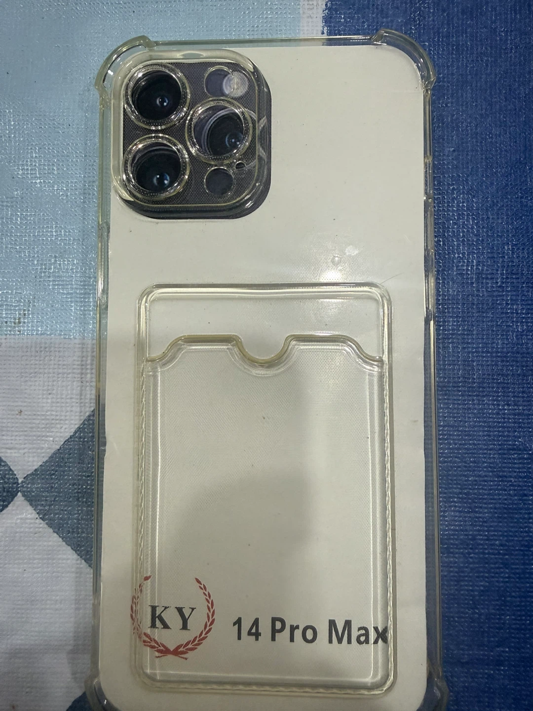 KY Clear Phone Case with Card Holder for iPhone 14 Pro Max