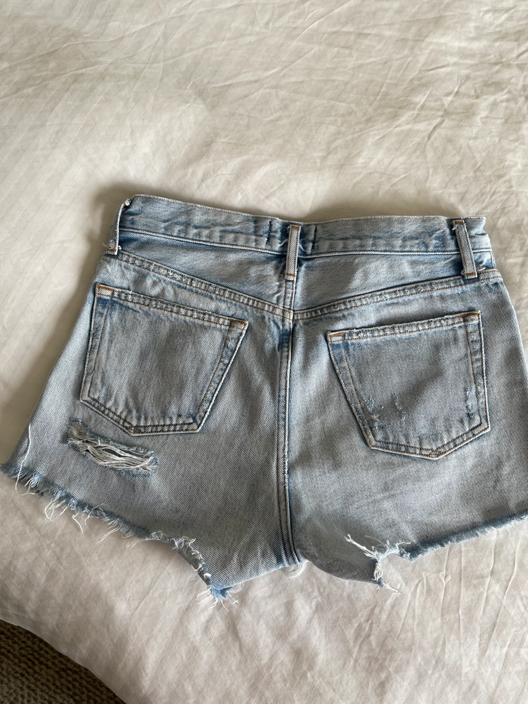 AGOLDE Denim Cutoff Shorts - Light Wash - photo 2