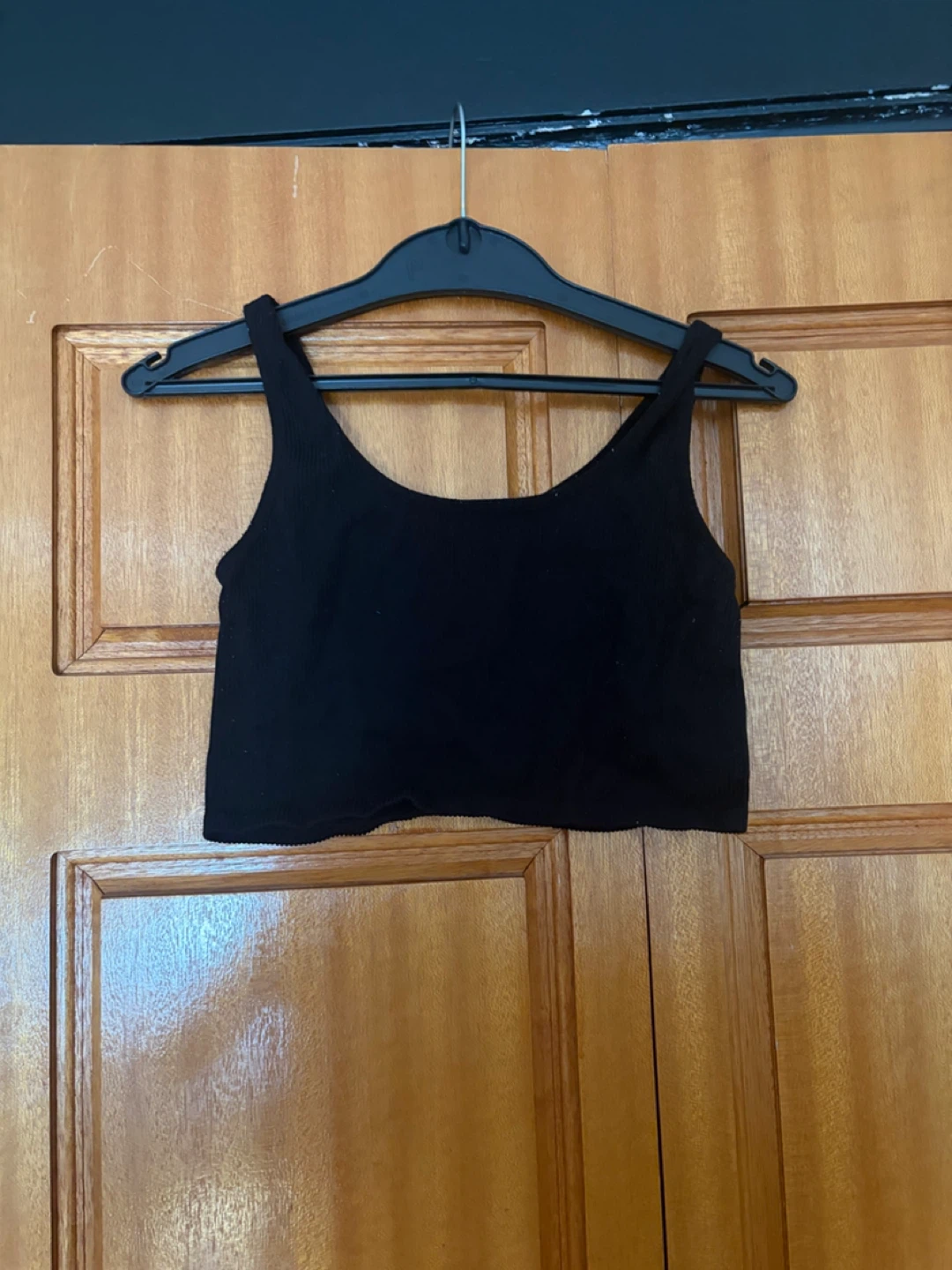 Black Cropped Tank Top
