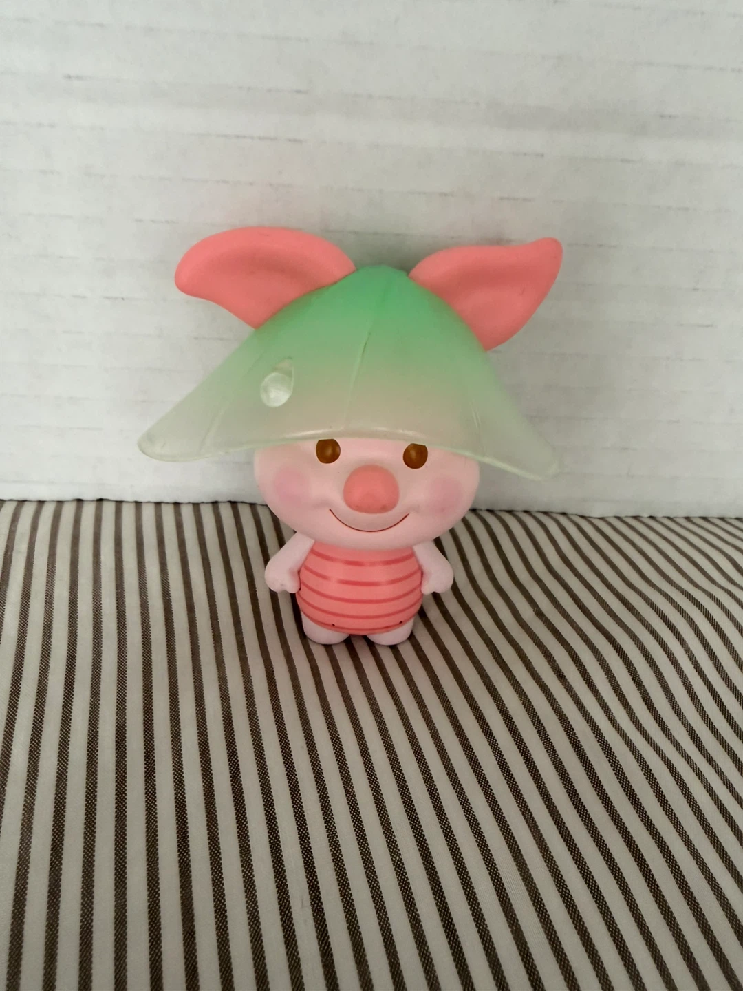 Piglet Figurine with Umbrella Hat