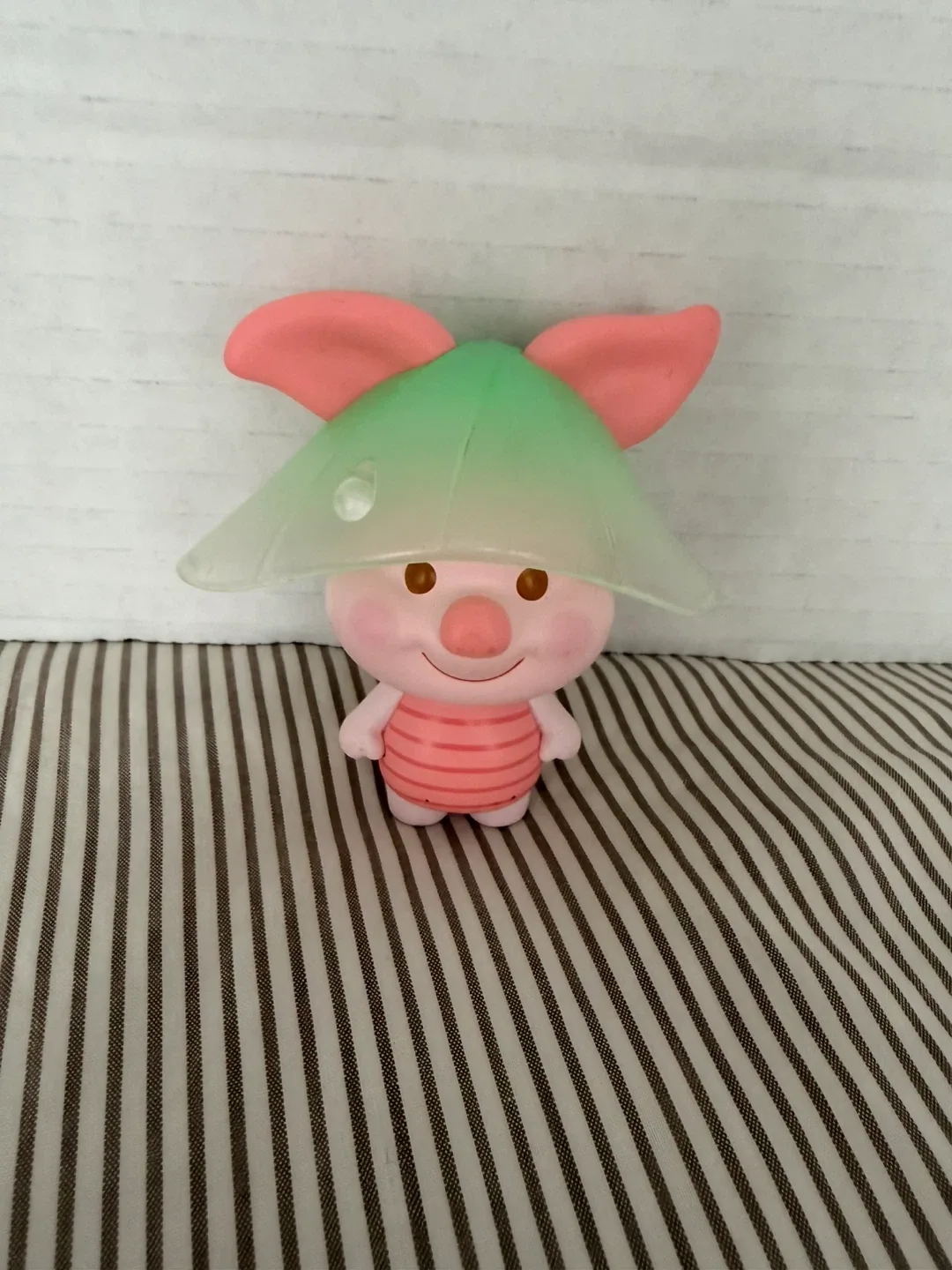 Piglet Figurine with Umbrella Hat
