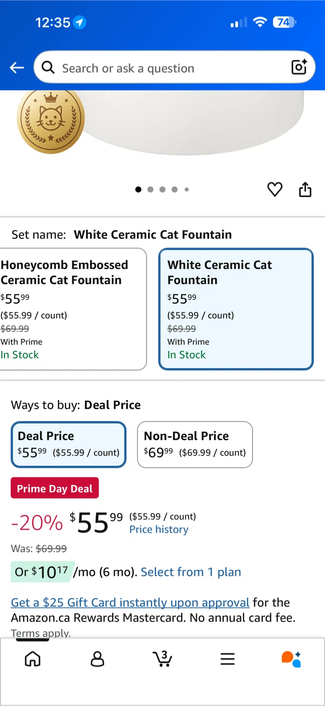 White Ceramic Cat Fountain with Copper Faucet - photo 4