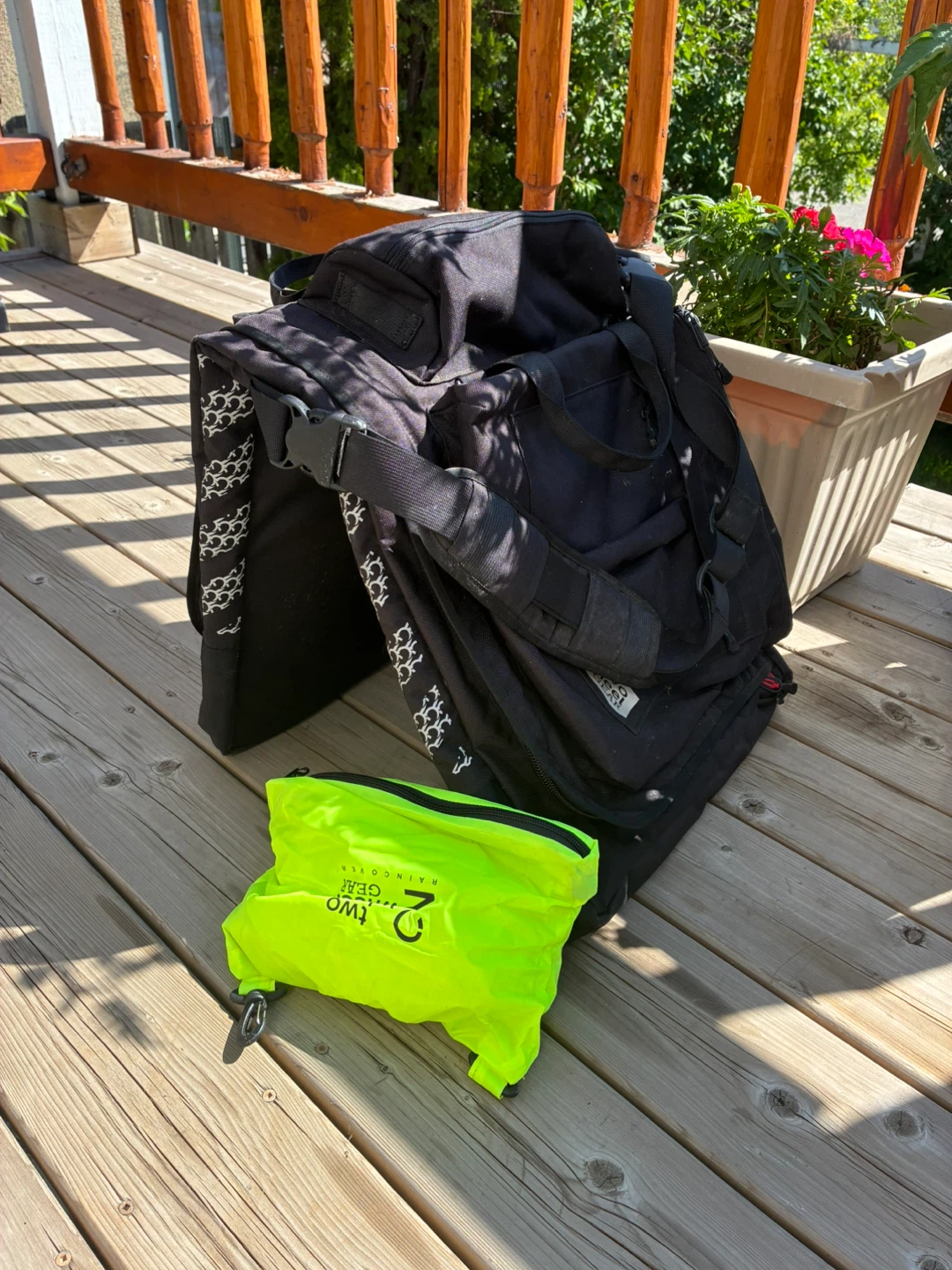Two Wheel Gear Black Bike Pannier/Suit Bag Set