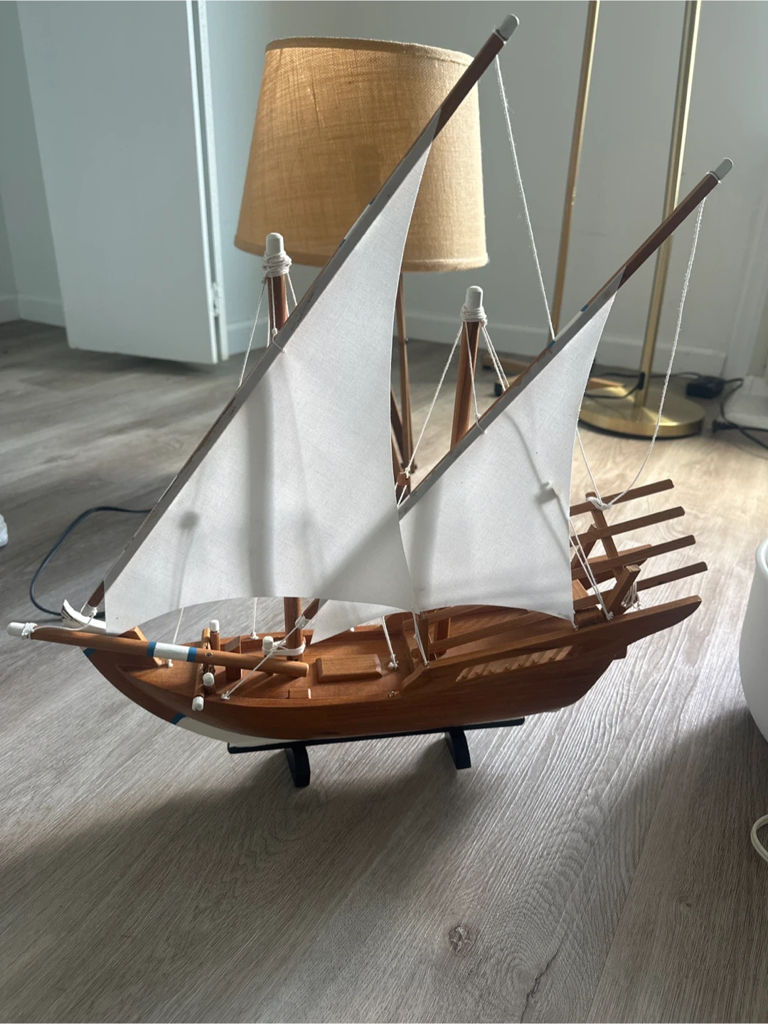 Wooden Sailboat Model