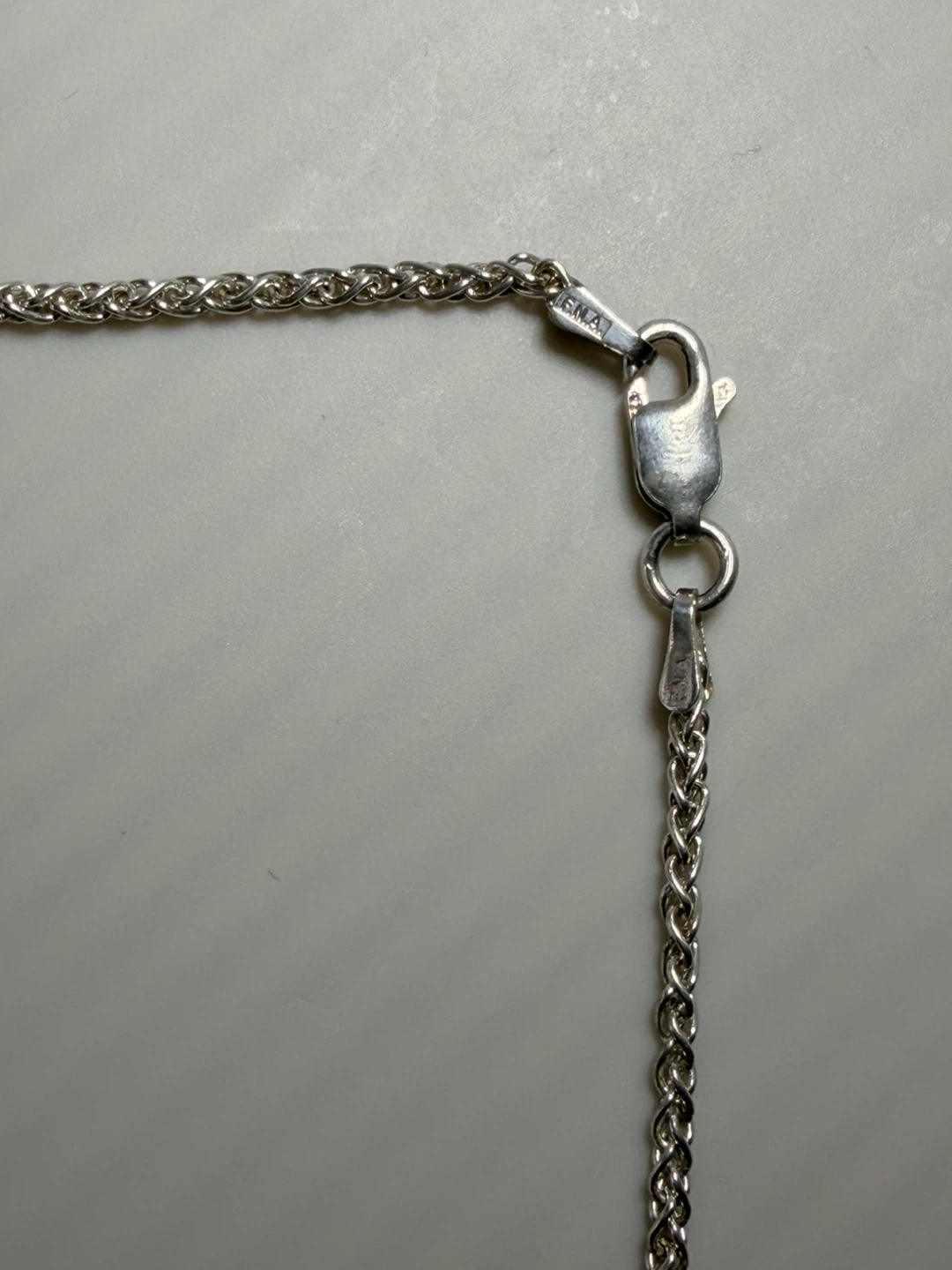 Silver  Necklace with Blue Crystal Pendant - photo 3