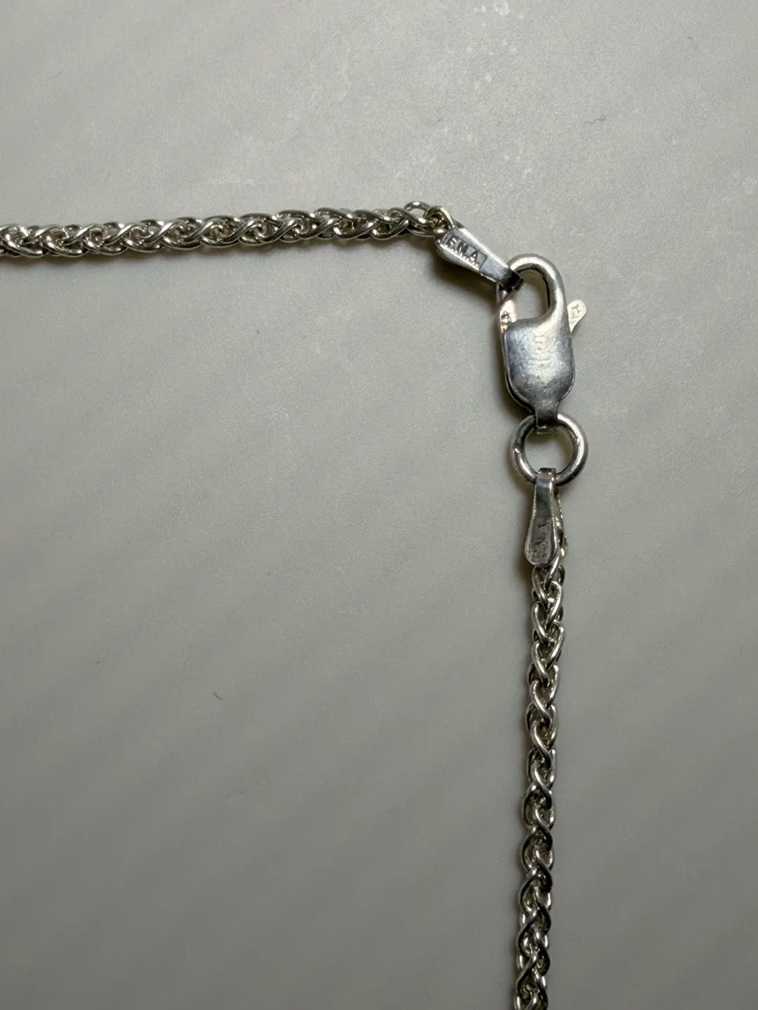 Silver  Necklace with Blue Crystal Pendant - photo 3