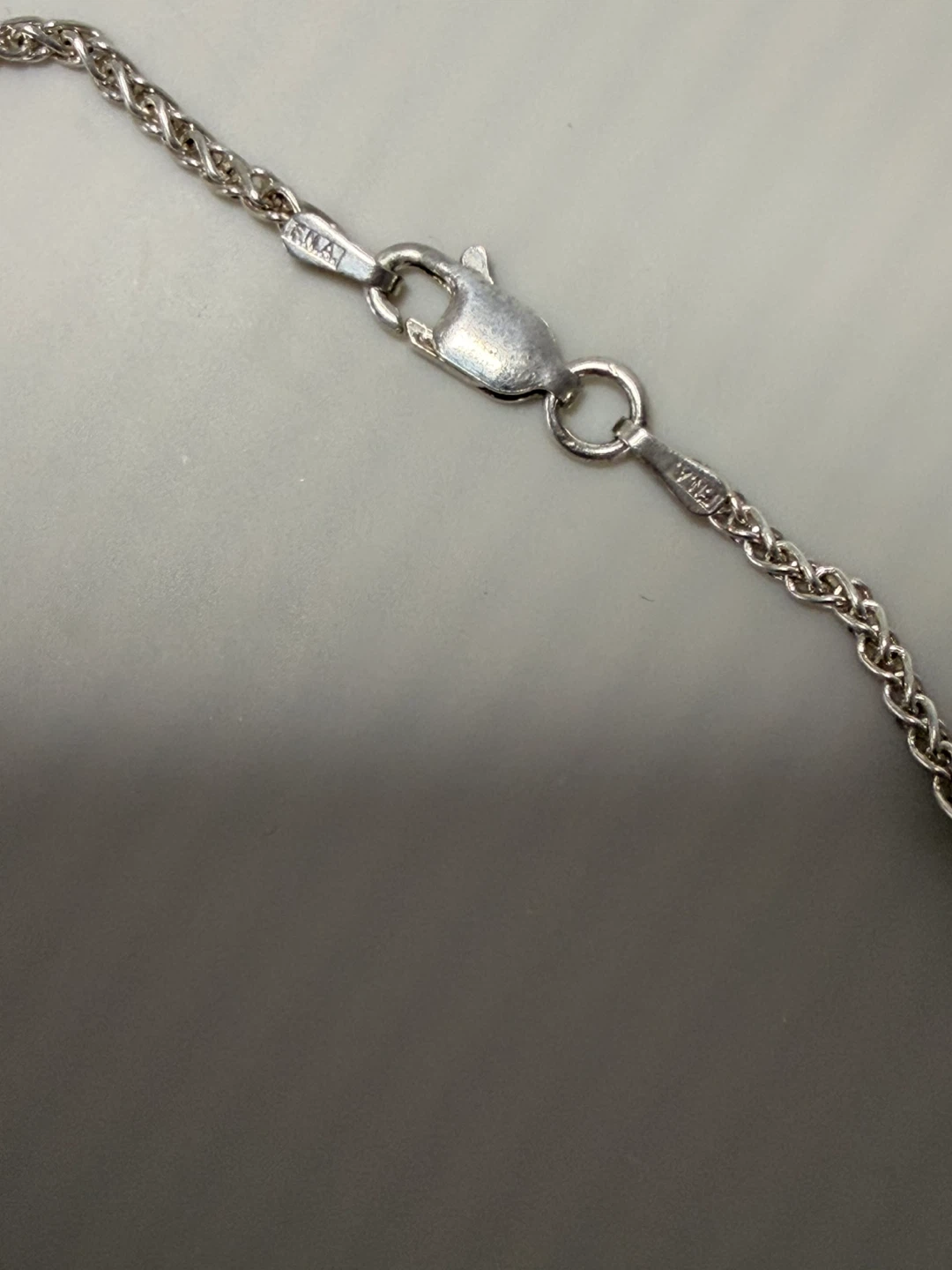 Silver  Necklace with Blue Crystal Pendant - photo 4