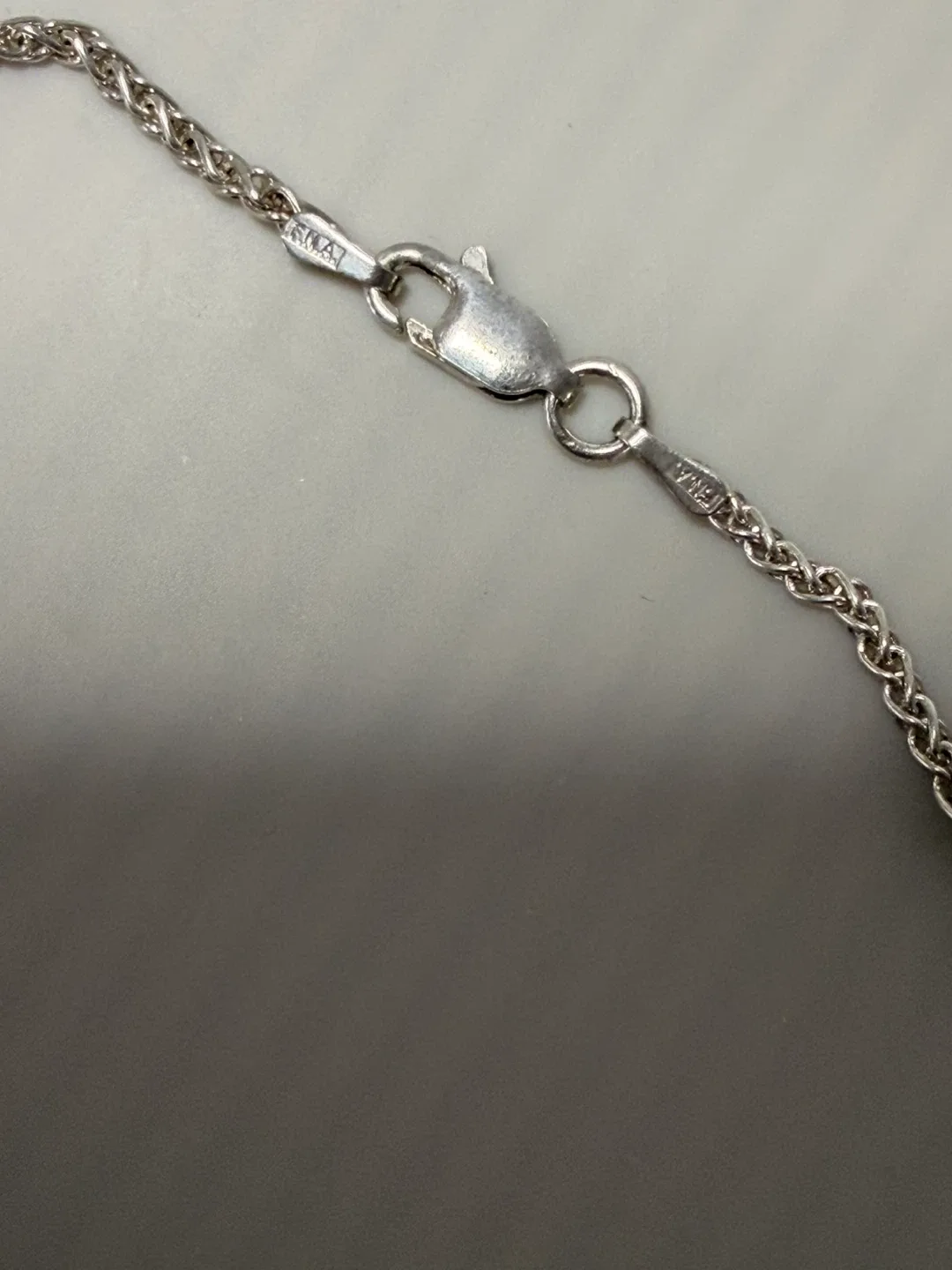 Silver  Necklace with Blue Crystal Pendant - photo 4