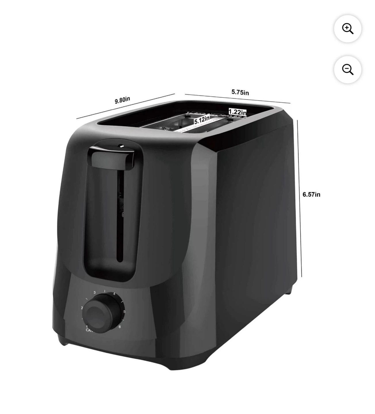 Black 2-Slice Toaster