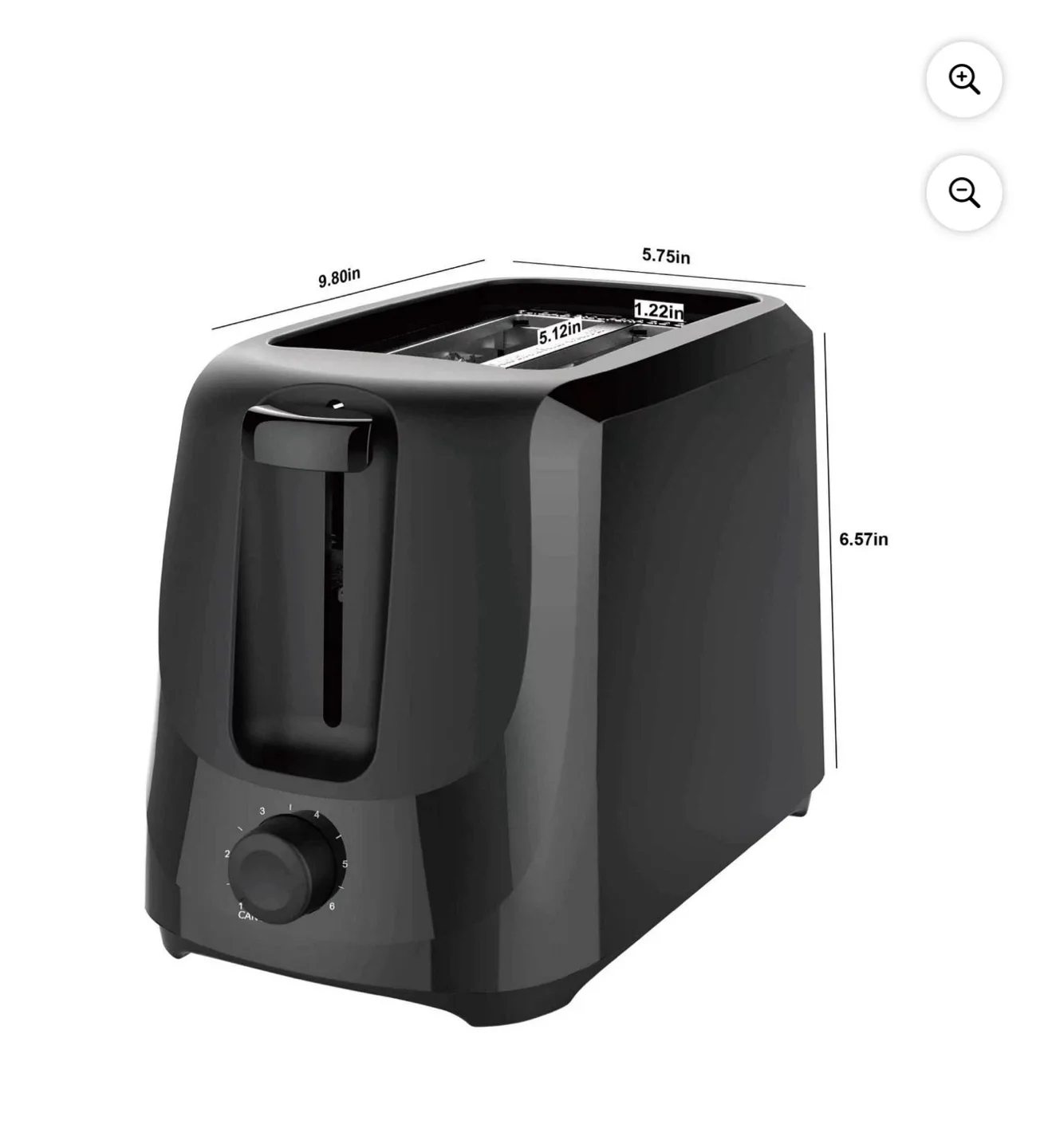 Black 2-Slice Toaster